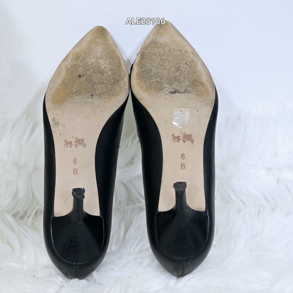 Coach Black Women's Heels Size 6 Leather and patent leather trim - Picture 8 of 12